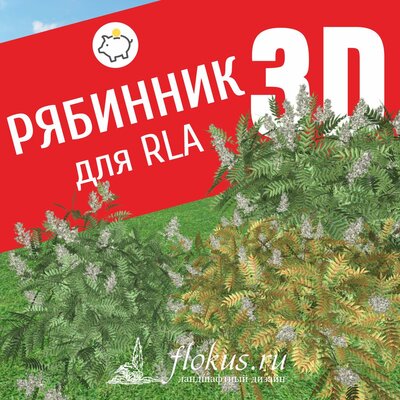 База растений «Рябинник 3D» для Realtime Landscaping Architect